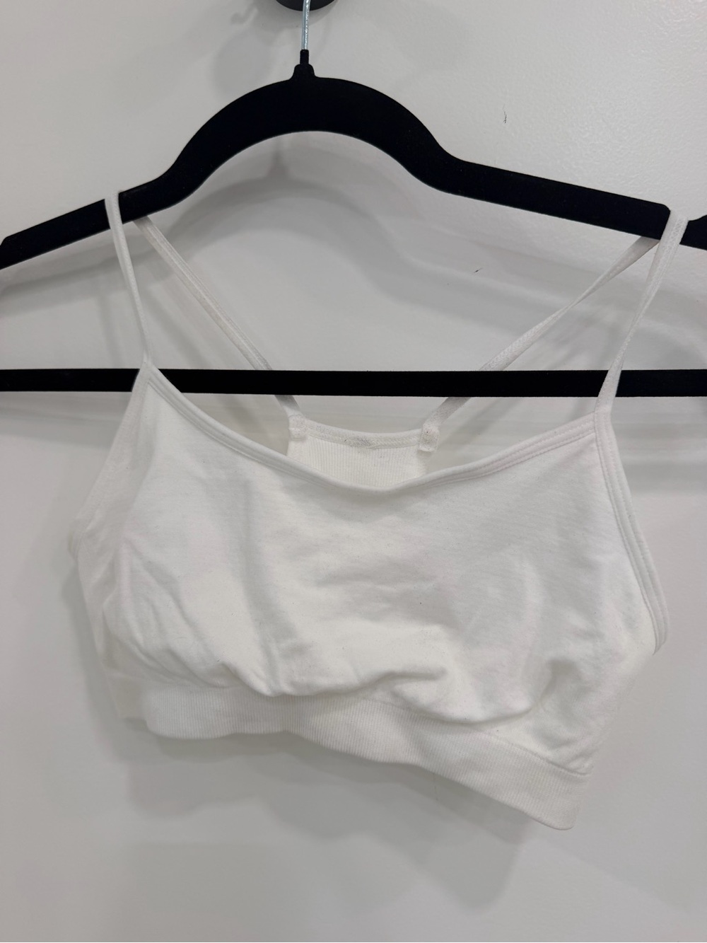 Splits59 White Ribbed Tank Bralette